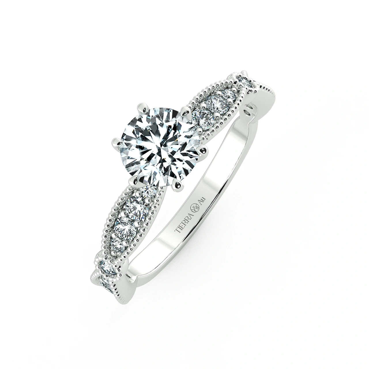 Solitaire Engagement Ring with Eternity Band NCH1803 3